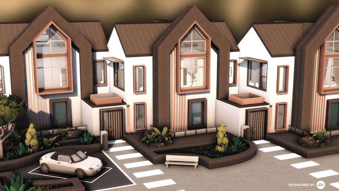 Скриншот мода Таунхаусы Modern Townhouses (no CC)